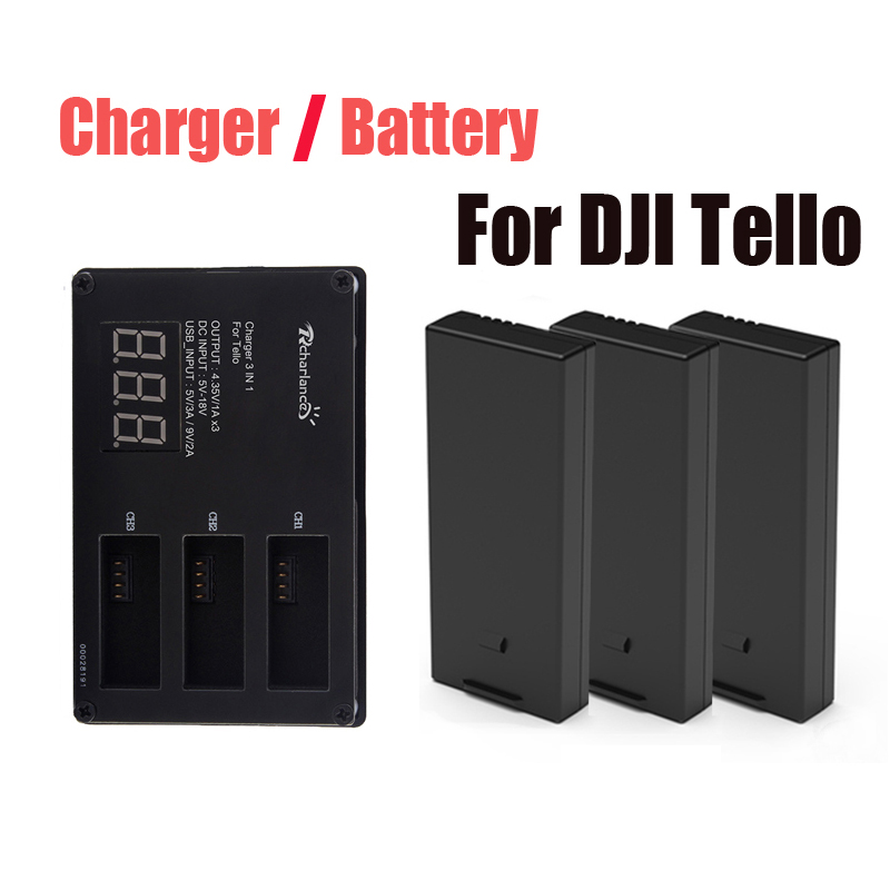 Drone Battery Adapter - Batterie d'origine DJI Tello/chargeur de batterie