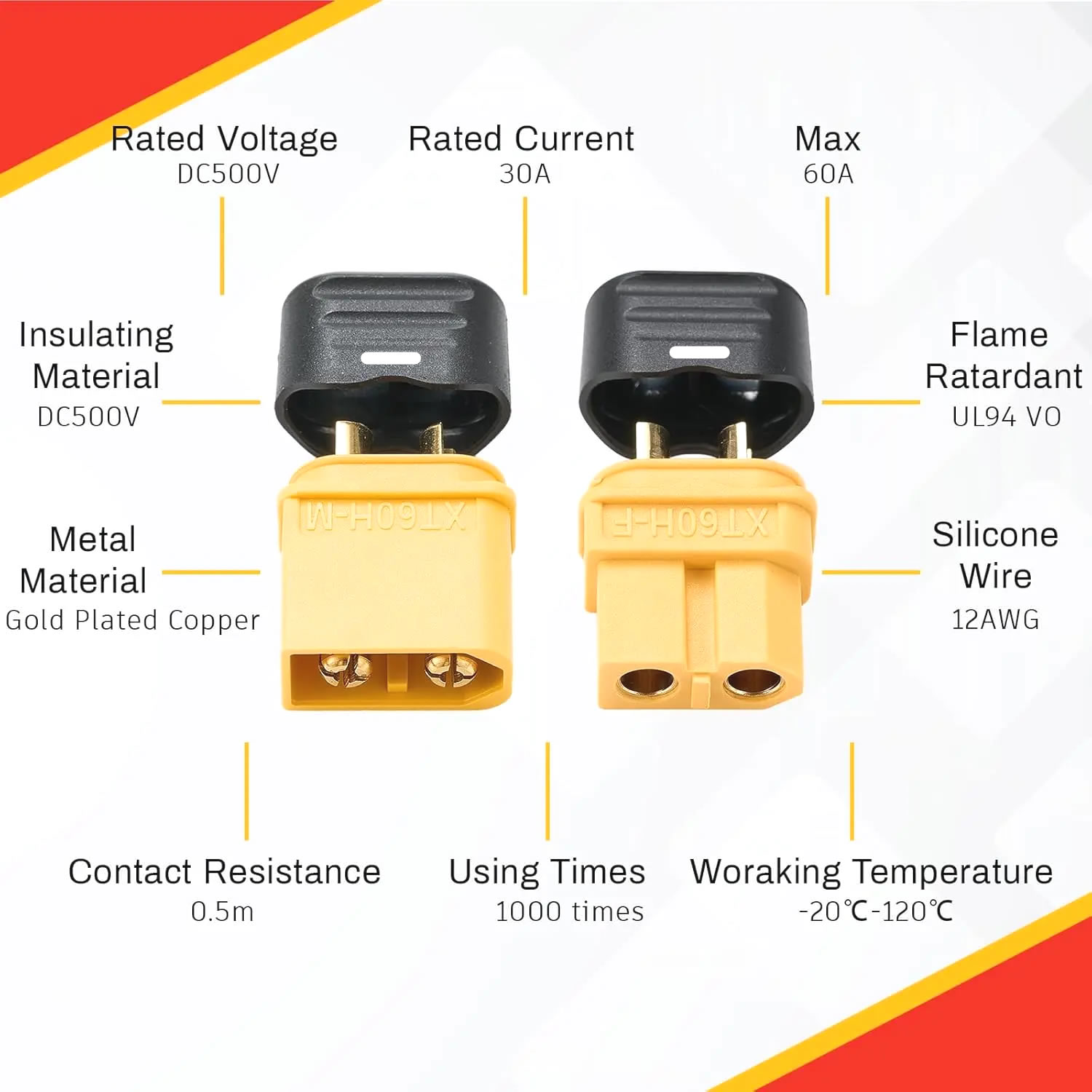 Connecteur XT60 avec gaine de  - Drone Battery Adapter avis et prix