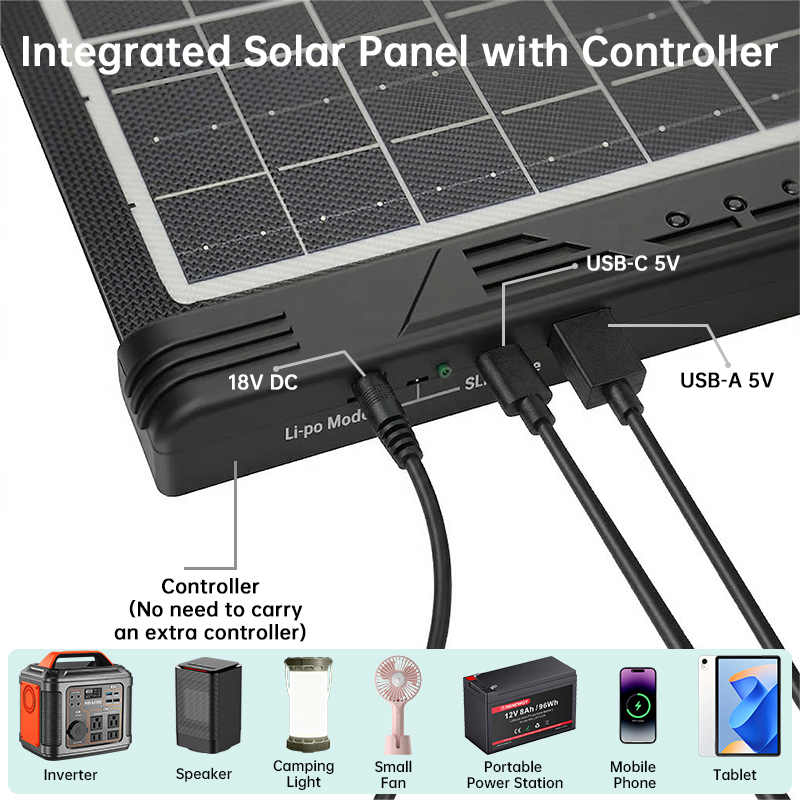 Panneau solaire pliable de 40  - Drone Solar Charger avis et prix